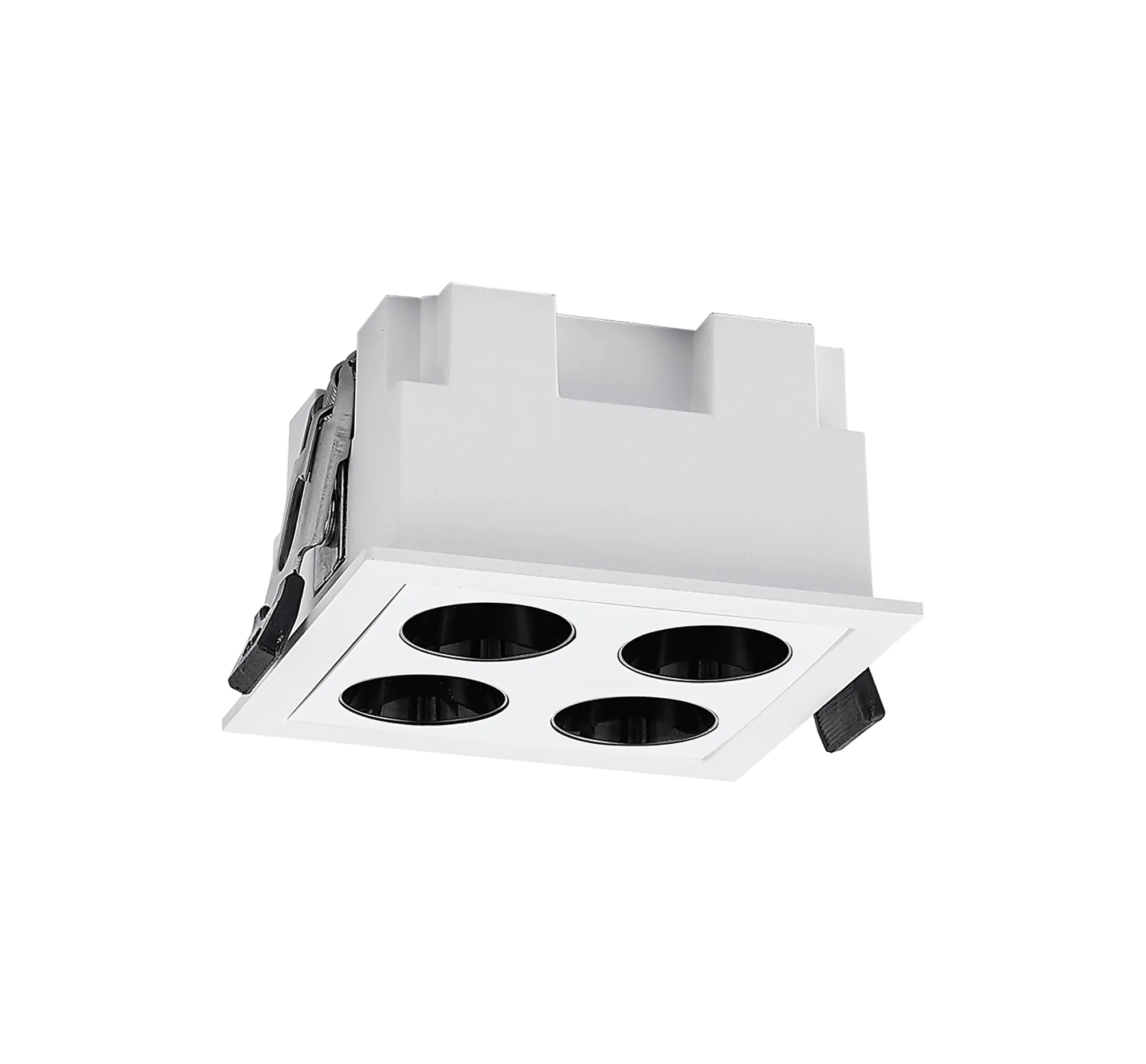 M9130  Blau Linear Recessed Spotlight 4 Light, 10W LED, 3000K, 750lm, Cut Out: L:70mm x W:70mm, White, Driver Included